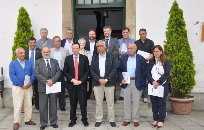 Presentación plan Sapla, Guillermo Martínez con alcaldes asturianos