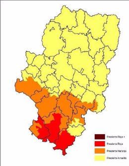 Mapa de riesgo de incendios