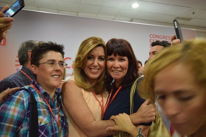 Susana Díaz y Micaela Navarro en el Congreso del PSOE