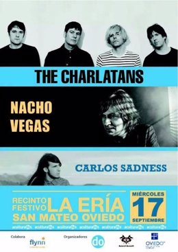 Nacho Vegas, The Charlatans y Carlos Sadness, concierto San Mateo