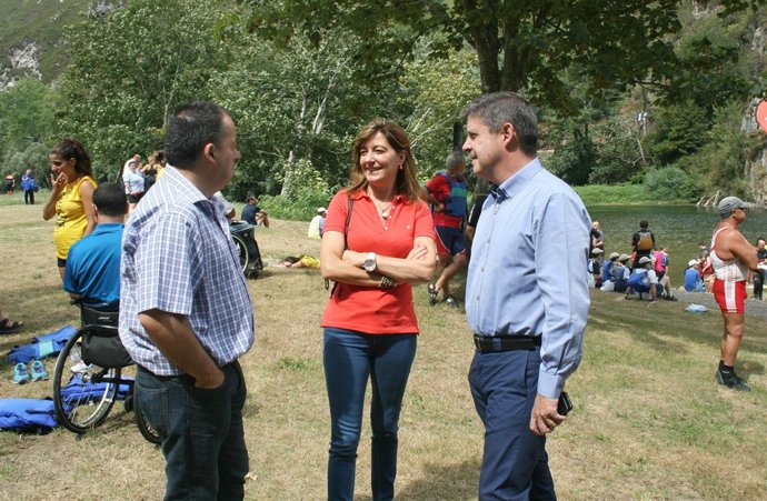 Esther Díaz, Marcos Gutiérrez y Enrique González Nuño