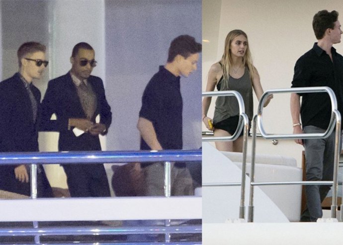 Justin Bieber, entre amigos y acompañado de una misteriosa chica rubia