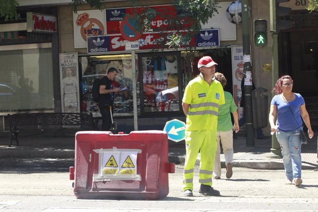 Obrero, obreros, obras, calle, trabajador