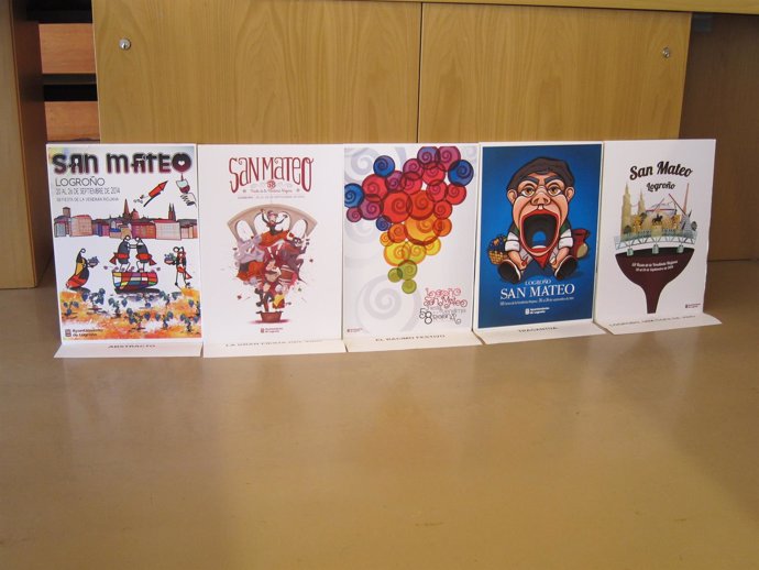 Los cinco finalistas del concurso del cartel de las fiestas de San Mateo 2014