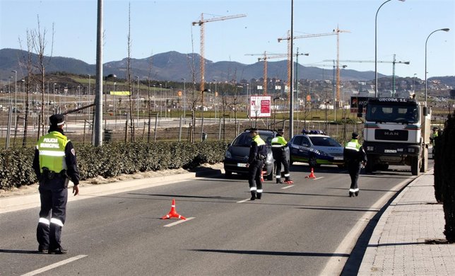 Control de la Policía Municipal de Pamplona
