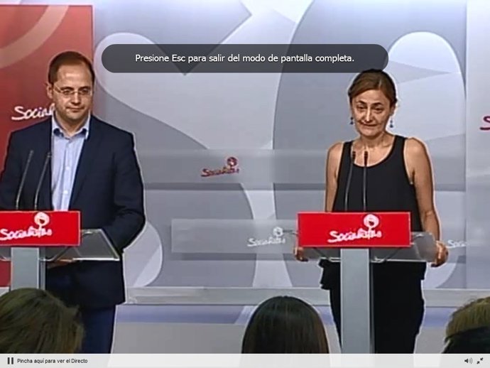 César Luena y Mariluz Rodríguez