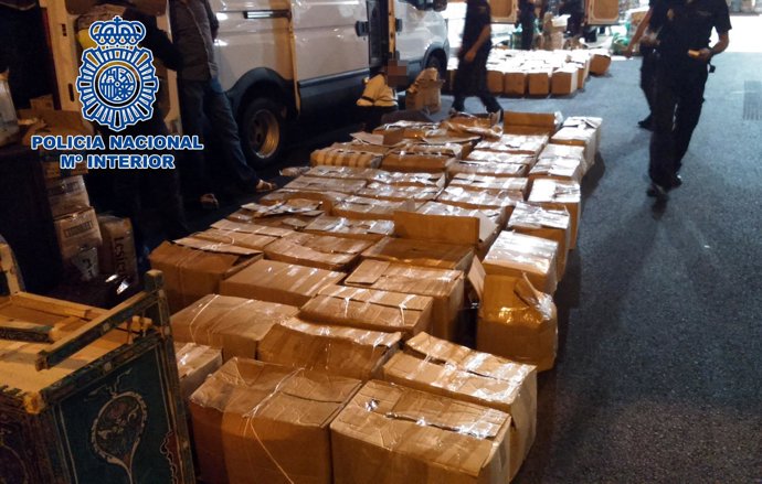 Parte de la droga de la que se ha incautado la Policía Nacional