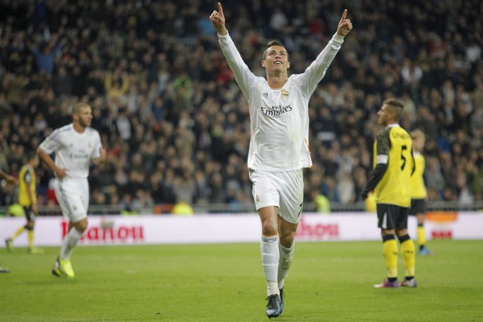 Cristiano Ronaldo celebra un gol ante el Sevilla