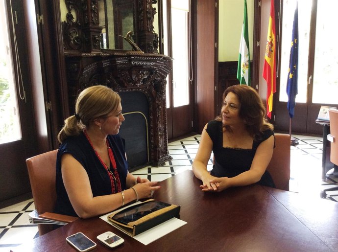 Serrano y Crespo durante el encuentro institucional