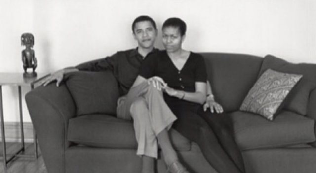 Michelle y Barack Obama jóvenes