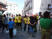 Trabajadores de Geacam protestan en Guadalajara por "los recortes y sus efectos" en los incendios de la Sierra Norte