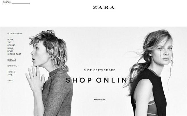 Tienda online de Zara en México