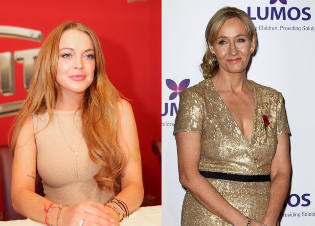 Lindsay Lohan y J.K. Rowling