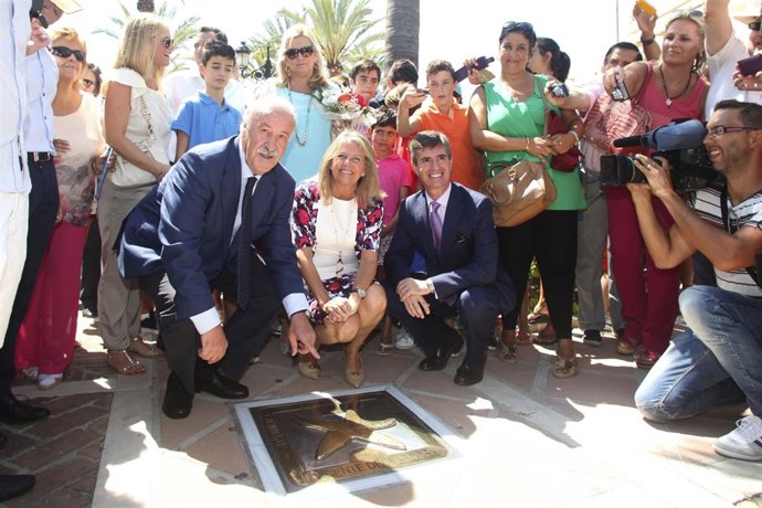 El seleccionador nacional de fútbol Vicente del Bosque homenajedo en Marbella 