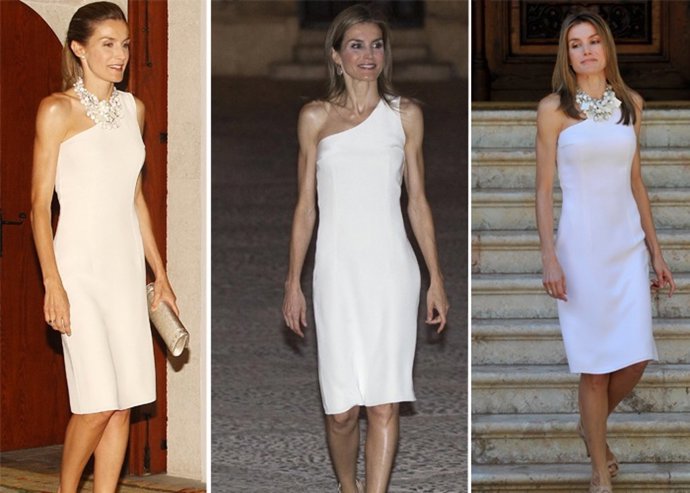 Letizia y su vestido blanco mallorquín 