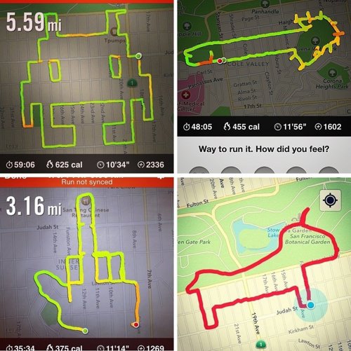 Dibujos con la aplicación Nike+