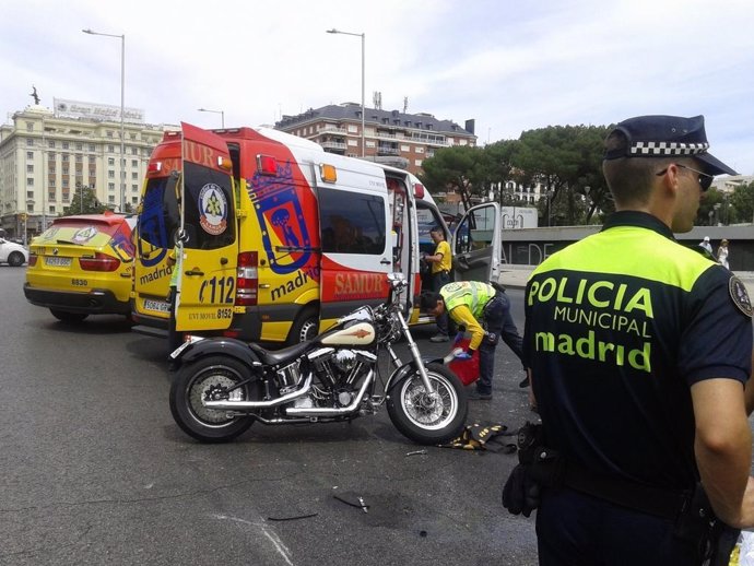 Motocicleta implicada en el accidente