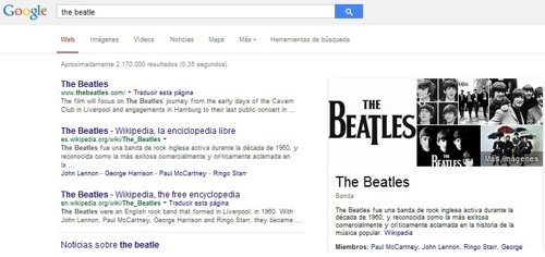 Página de Google desde Google