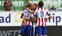 El Atlético despeja dudas goleando al Wolfsburgo