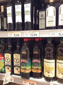 Supermercado, aceite, consumo, compra, compras