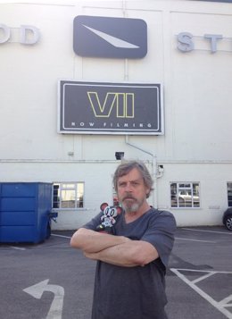 Mark Hamill en el rodaje de Star Wars VII
