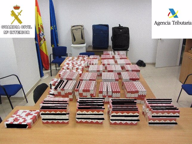 Tabaco de contrabando intervenido en el puerto de Melilla
