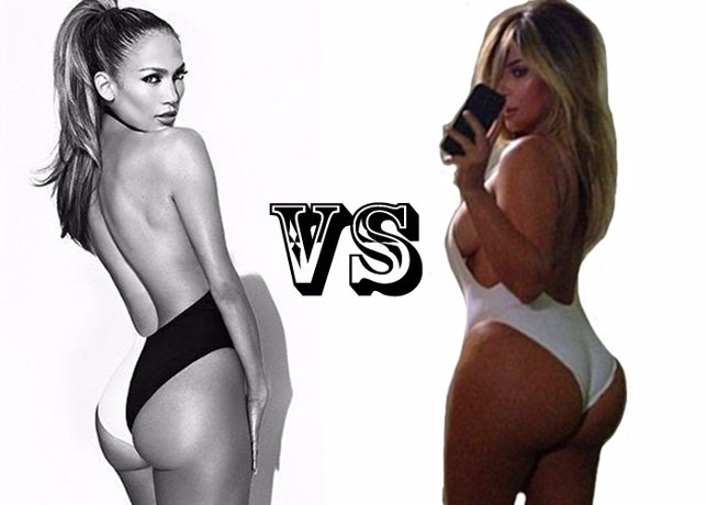 Jennifer Lopez Kim Kardashian culo trasero desnudas 