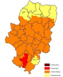 Prealerta roja por incendios forestales en la Comarca de Teruel