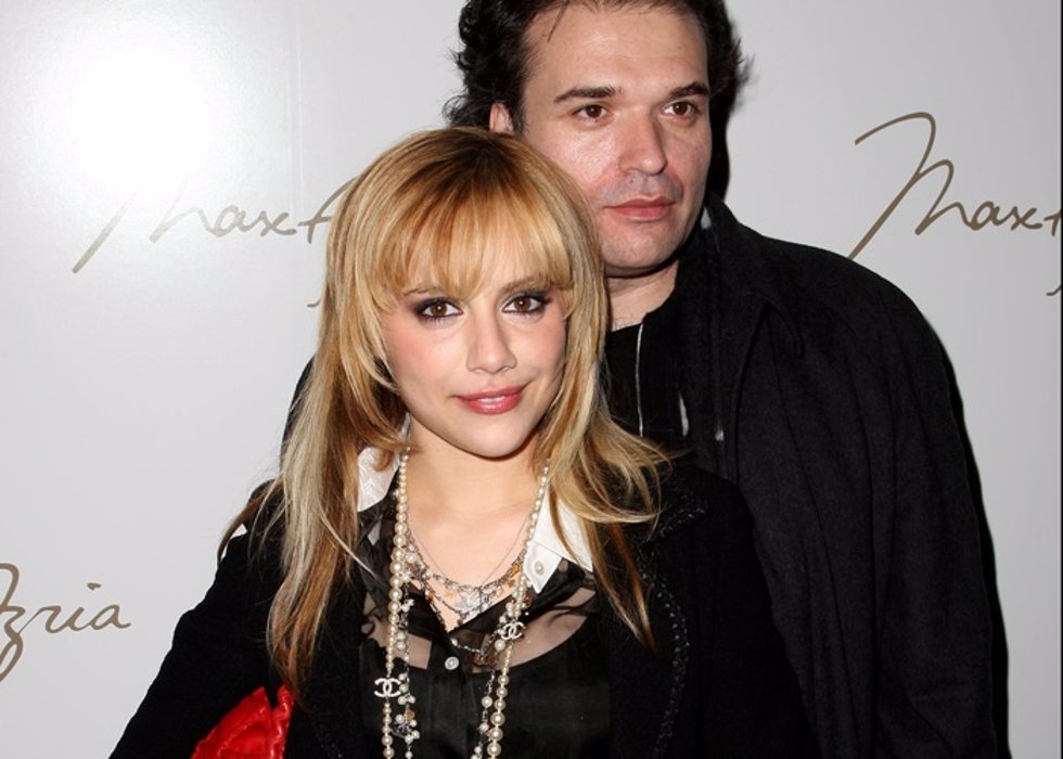 Actress Brittany Murphy and Simon Monjack backstage at 
