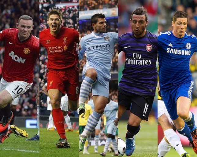 Rooney United Gerrard Liverpool Arsenal Cazorla Torres Chelsea