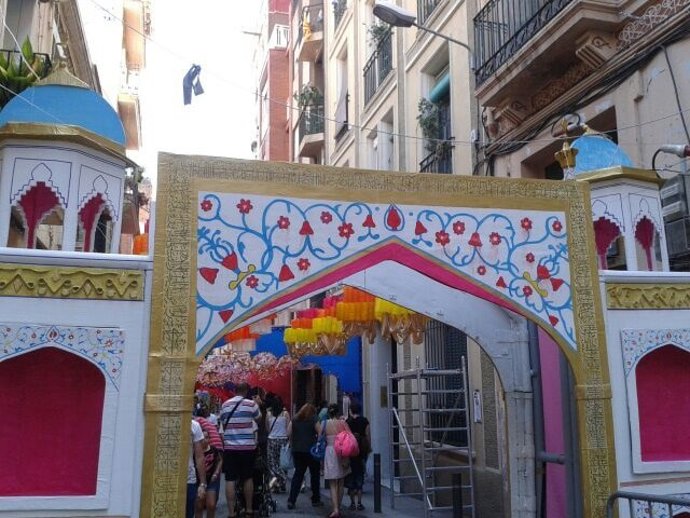 Decoración de la travesía de Sant Antoni sin la cúpula