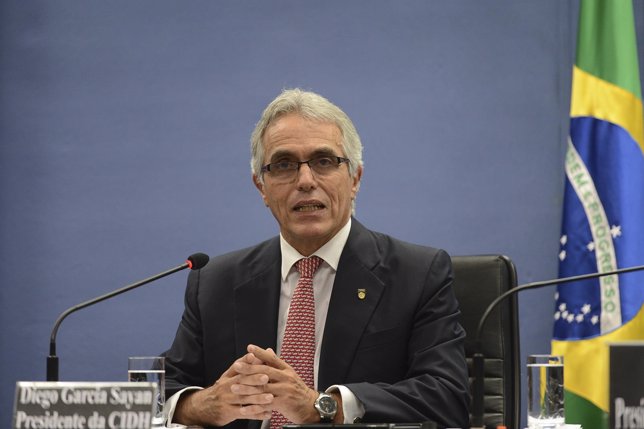 Brasília - Durante coletiva de imprensa,  o presidente da Corte Interamericana d