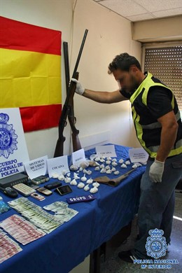 Material incautado por la Policía Nacional