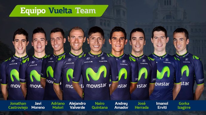 Equipo Movistar en la Vuelta 2014