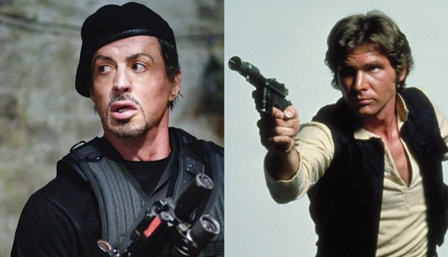 Sylvester Stallone y Han Solo