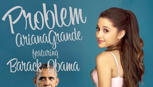 Obama y Ariana Grande en un fotomontaje