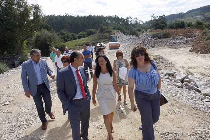 Visita a las obras de la carretera Renedo-Puente Arce