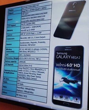 Imagen filrada del Galaxy Mega 2