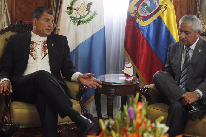 Rafael Correa y Otto Pérez Molina