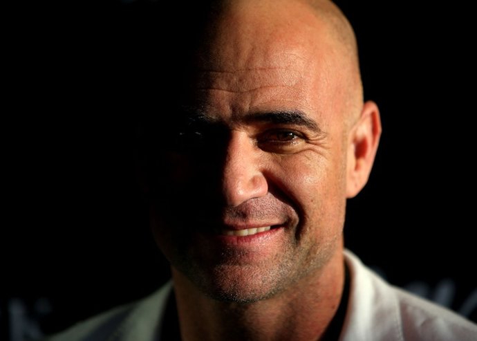 Andre Agassi arrives at the screening of the