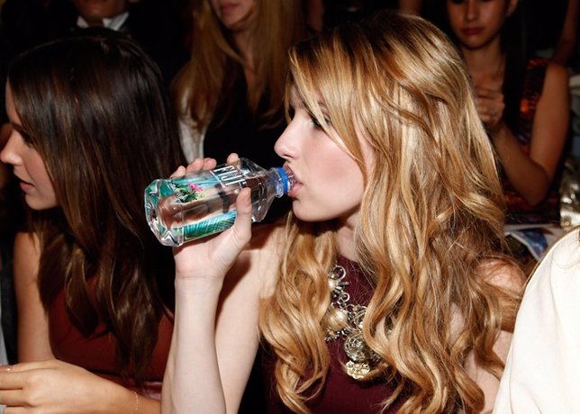 Actress Emma Roberts enjoys FIJI Water at Tibi Spr