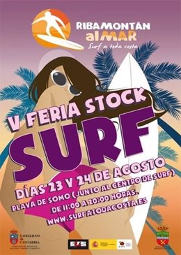 Cartel de la Feria de Stock del Surf en Somo