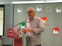 Cayo Lara denuncia el "golpe de Estado a la democracia municipal que quiere dar el PP" con su reforma electoral