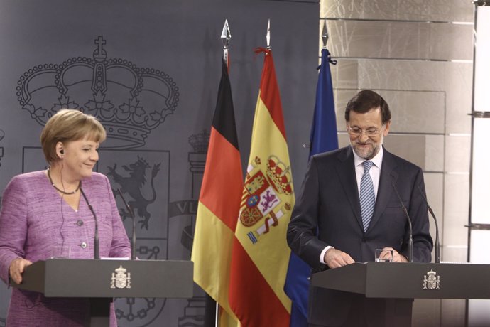 Rajoy y Merkel en La Moncloa