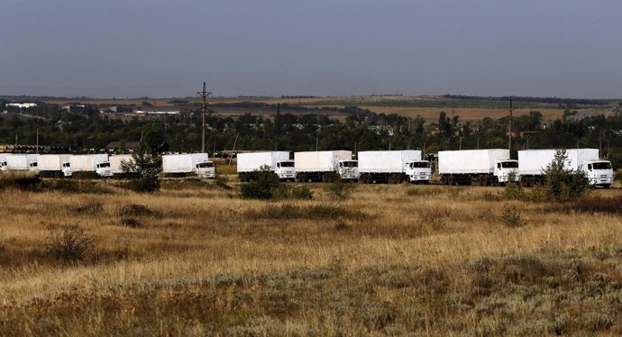 Convoy ruso con ayuda humanitaria para el este de Ucrania