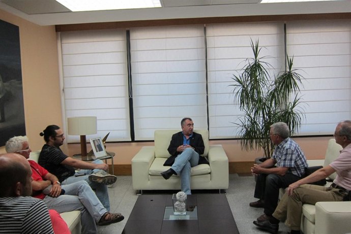 Campos con Joaquín Contreras y resto miembros