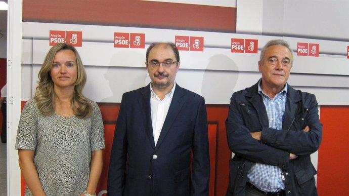 Responsables del PSOE Aragón antes de la ejecutiva regional