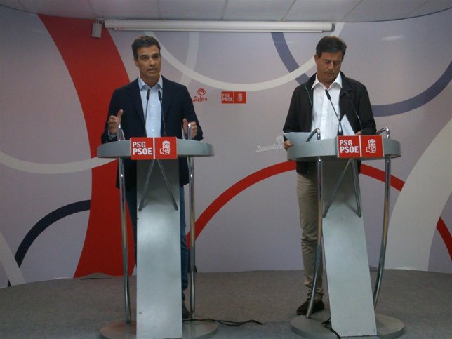 Pedro Sánchez y José Ramón Gómez Besteiro 