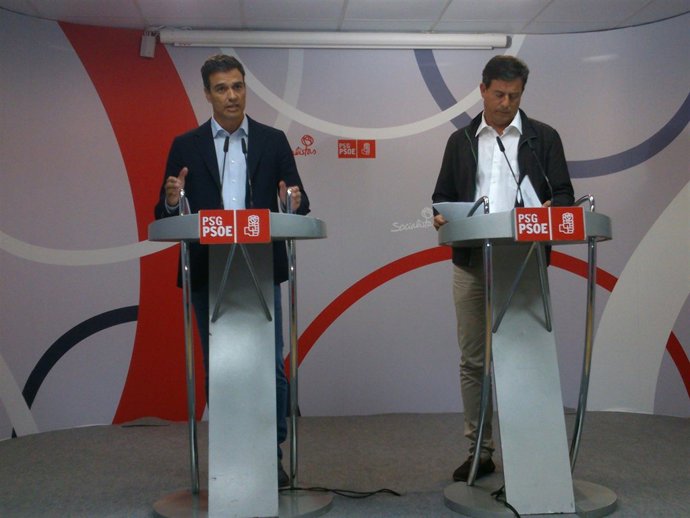Pedro Sánchez y José Ramón Gómez Besteiro 
