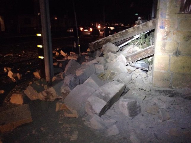 Cascotes en Napa tras un terremoto
